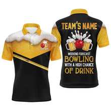 Load image into Gallery viewer, Funny Men Polo Bowling Shirt Personalized Beer Lovers Men Bowlers Short Sleeve Polo NBP59