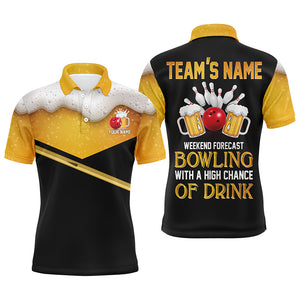Funny Men Polo Bowling Shirt Personalized Beer Lovers Men Bowlers Short Sleeve Polo NBP59