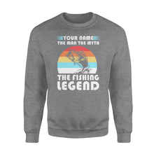 Load image into Gallery viewer, Custom name the man the myth the legend 1970s vintage retro personalized gift - Standard Crew Neck Sweatshirt