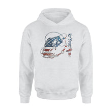 Load image into Gallery viewer, US Bass Fishing American Flag Custom name Hoodie D02 NQS1248