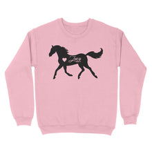 Load image into Gallery viewer, Customized name horse gifts for girls, Gift For Horse Owner, Horse Trainer Gift, Horse Lover Gift, Cowgirl, Riding Tee D06 NQS2682 - Standard Crew Neck Sweatshirt