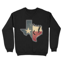 Load image into Gallery viewer, Texas fishing sweatshirt with Texas flag for fisherman Texas fishing forum A234