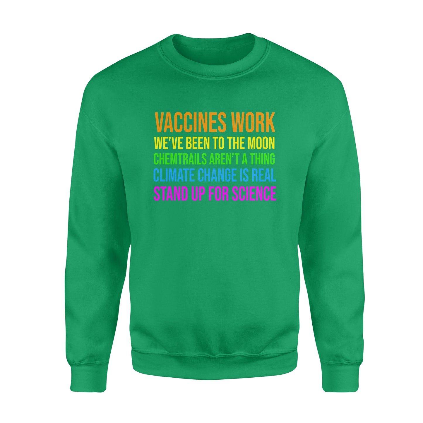 Earth Is Not Flat Stand Up For Science Teacher - Standard Crew Neck Sweatshirt