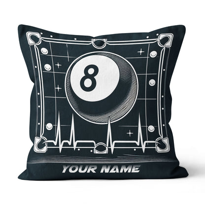 Funny 8 Ball Pool Billiards Games Custom Black Pillows, Billiard Gifts TDM0819