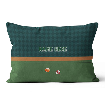 Personalized Billiard Pool Game Pillow, Billiard Room Decorative Pillow TDM0909
