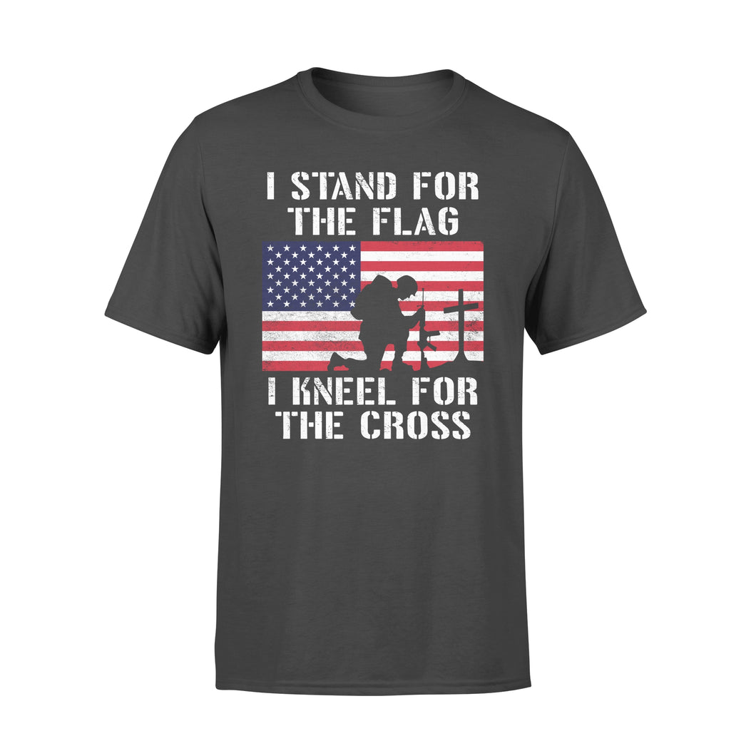 I Stand for The Flag I Kneel for The Cross  Shirt Patriotic Military NQS161
