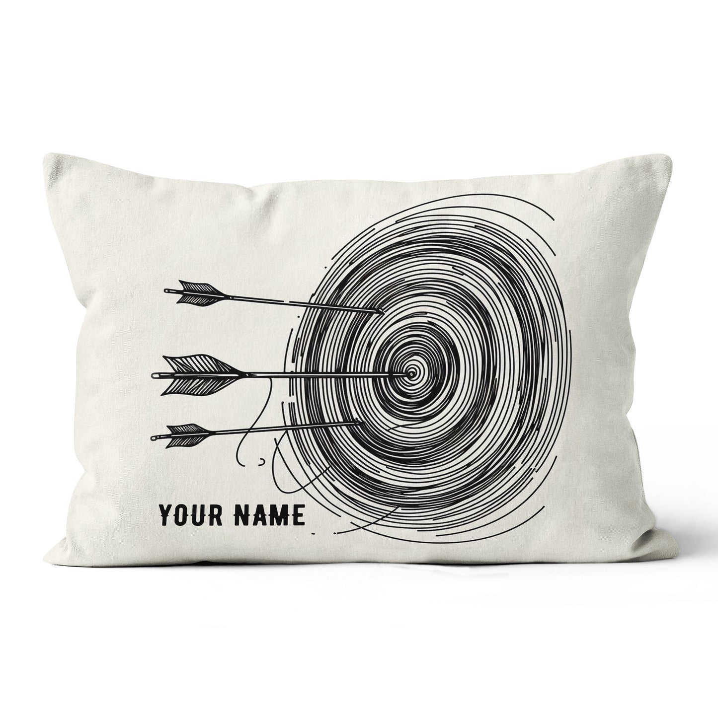 Personalized Continuous Line Target Archery Pillow, Archery Gifts Ideas VHM0905