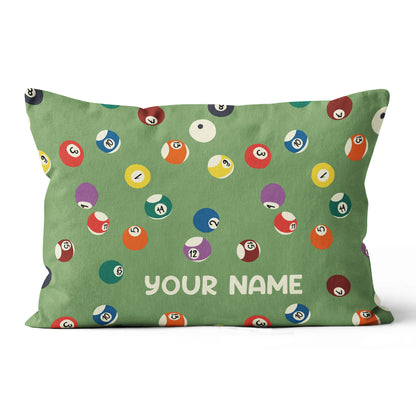 Customized Billiard Balls Full Printing Green Pillow For Billiard Lover TDM0751