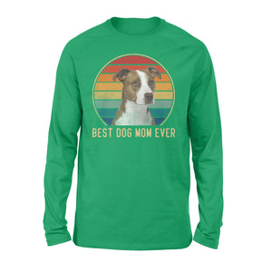 Custom photo best dog mom ever vintage personalized gift long sleeve