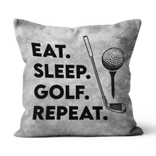 Load image into Gallery viewer, Eat Sleep Golf Repeat Grey Golf Pillow Vintage Golf Gifts For Golfer LDT1220
