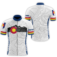 Load image into Gallery viewer, Men/Women Colorado cycling jersey with 3 pockets full zip UPF50+ MTB BMX gear mountain bike shirt| SLC169