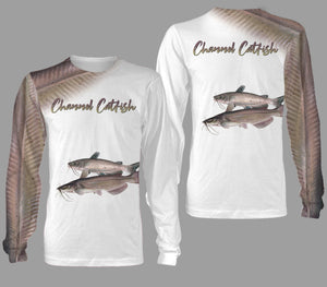 Channel catfish fishing full printing