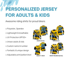 Load image into Gallery viewer, Kid&amp;adult custom motocross jersey UPF30+ dirt bike racing extreme off-road motorcycle racewear NMS943