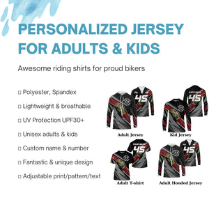 Florida Motocross Jersey Custom Youth Mens Womens Work Less Ride More FL Dirt Bike Off Road MX Motorcycle| NMS825