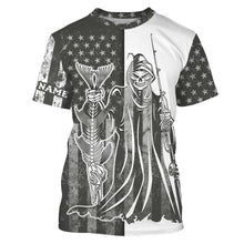 Load image into Gallery viewer, American Flag Fish reaper Custom UV Long Sleeve Fishing Shirts Fish Reaper performance fishing shirts -TMTS019