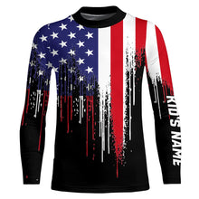 Load image into Gallery viewer, American Flag UV Protection Custom Long Sleeve Shirts Upf 30+ Patriotic Fishing Apparel TTN120