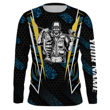 Load image into Gallery viewer, Vintage Fisherman Custom Name Long Sleeve Performance Fishing Sun Protection UV Shirts TTN86
