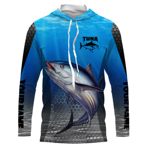 Tuna Fishing Blue Ocean Custom Long Sleeve Performance Fishing Shirts UV Protection Fishing Apparel TTN76