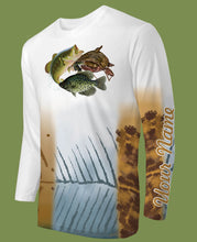 Load image into Gallery viewer, Texas Crappie Bass Catfish Customized All over printed Long sleeves, Hoodie, Zip up hoodie - FSA14