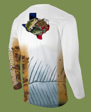 Load image into Gallery viewer, Texas Crappie Bass Catfish Customized All over printed Long sleeves, Hoodie, Zip up hoodie - FSA14