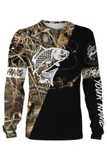 Load image into Gallery viewer, Carp Personalized fishing tattoo camo all-over print long sleeve, T-shirt, Hoodie, Zip up hoodie - FSA6B Black version