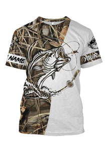 Customized fishing tattoo camo all-over print long sleeve, T-shirt, Hoodie, Zip-up hoodie - FSA9