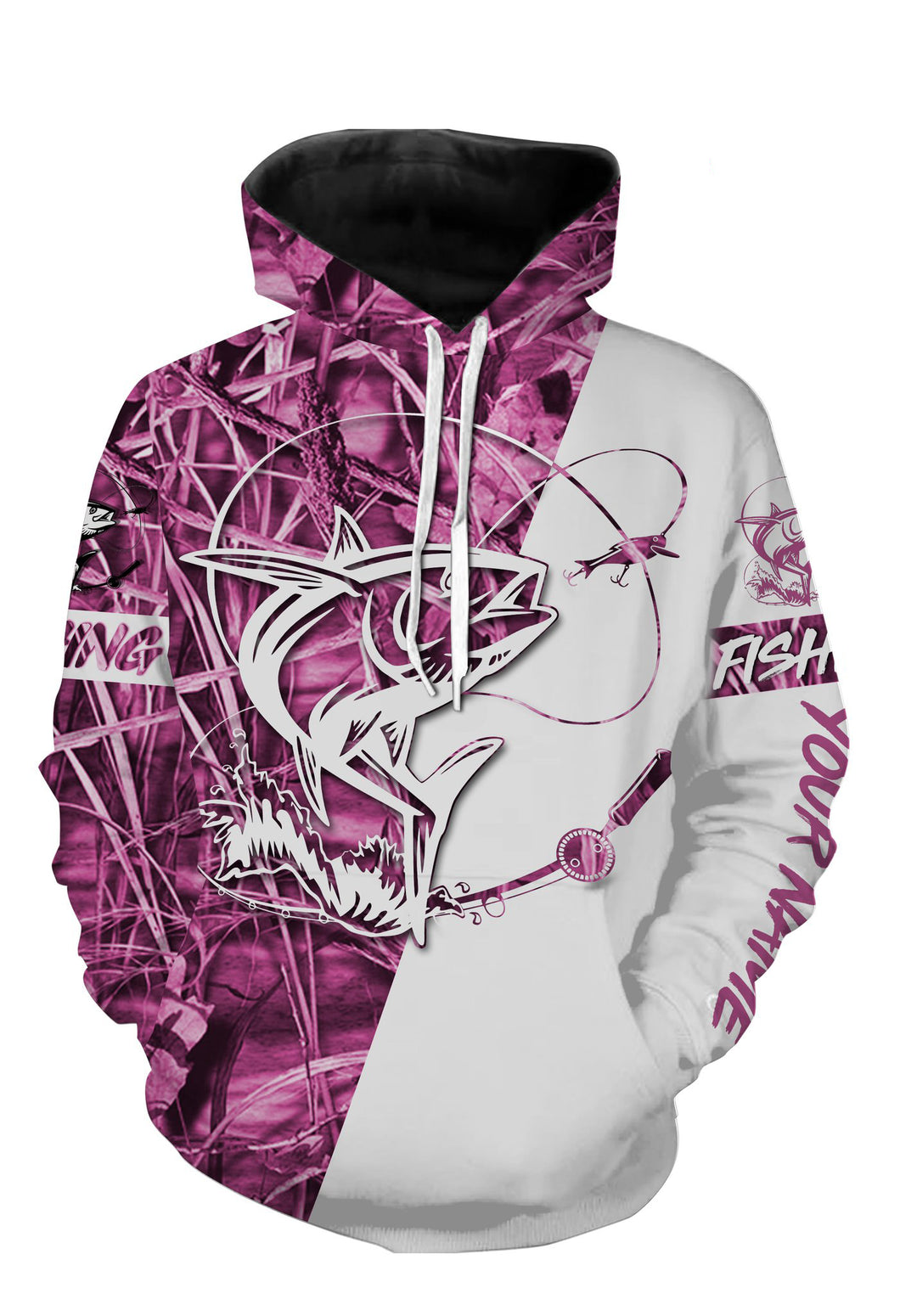 Personalized tuna fishing pink tattoo full printing shirt, hoodie, long sleeves