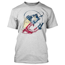 Load image into Gallery viewer, Texas bass fishing tattoo Texas flag fishing shirts TATS217