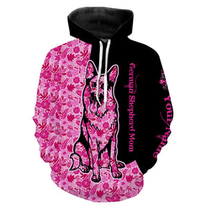 German shepherd dog mom custom name full printing shirts, Personalized Gifts TATS205