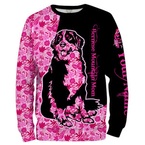 Bernese Mountain dog mom custom name full printing shirts, Personalized Gifts TATS206