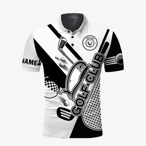 Golf club custom name and logo all over print Polo shirt personalized gift