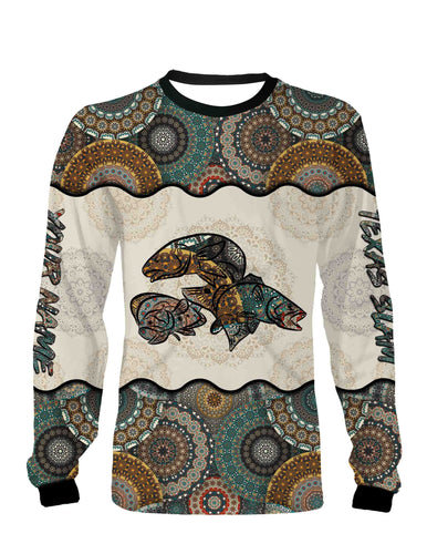 Texas Slam Fishing Vintage Mandala 3D All Over printed Customized Name Shirts Personalized Gift TATS130