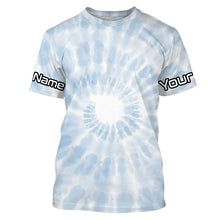 Load image into Gallery viewer, Personalized spiral tie dye Long sleeve performance Fishing Shirts, Fishing gifts for Fishing lovers IPHW3583