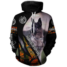 Load image into Gallery viewer, German Shepherd Hunting dog orange camo Customize 3D All over print shirts - various styles to choose all over  T shirt, Long sleeve, Sweatshirt, Tank Top, Zip up, Hoodie - IPH2148
