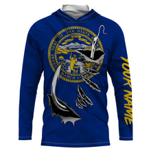 Load image into Gallery viewer, Nebraska Flag 3D Fish Hook UV Protection Custom Long Sleeve performance Fishing Shirts IPHW496