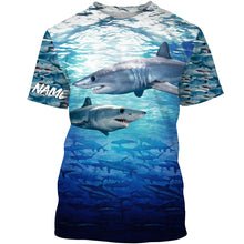Load image into Gallery viewer, Mako Shark Fishing Custom name All over print shirts - personalized fishing gift for men, women and kid - IPH1537