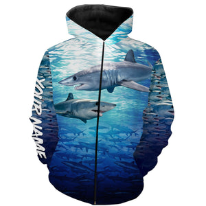 Mako Shark Fishing Custom name All over print shirts - personalized fishing gift for men, women and kid - IPH1537