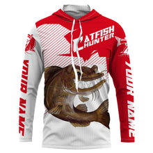 Load image into Gallery viewer, Angry Catfish Custom Long sleeve performance Fishing Shirts, Catfish hunter Fishing jerseys | red IPHW3377