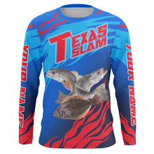 Load image into Gallery viewer, Custom Texas Inshore Slam Fishing Redfish, Trout, Flounder Long Sleeve Fishing Shirts Jerseys IPHW3941