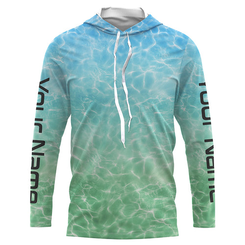 Water Surface Custom Long Sleeve Performance Fishing Shirts For Men, Cool Fishing Jerseys IPHW3977