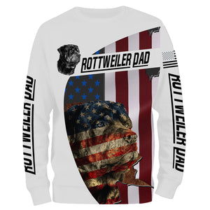 Rottweiler dog Dad US Flag Full printing shirts - Patriotic shirts for Dog lovers - IPH2211