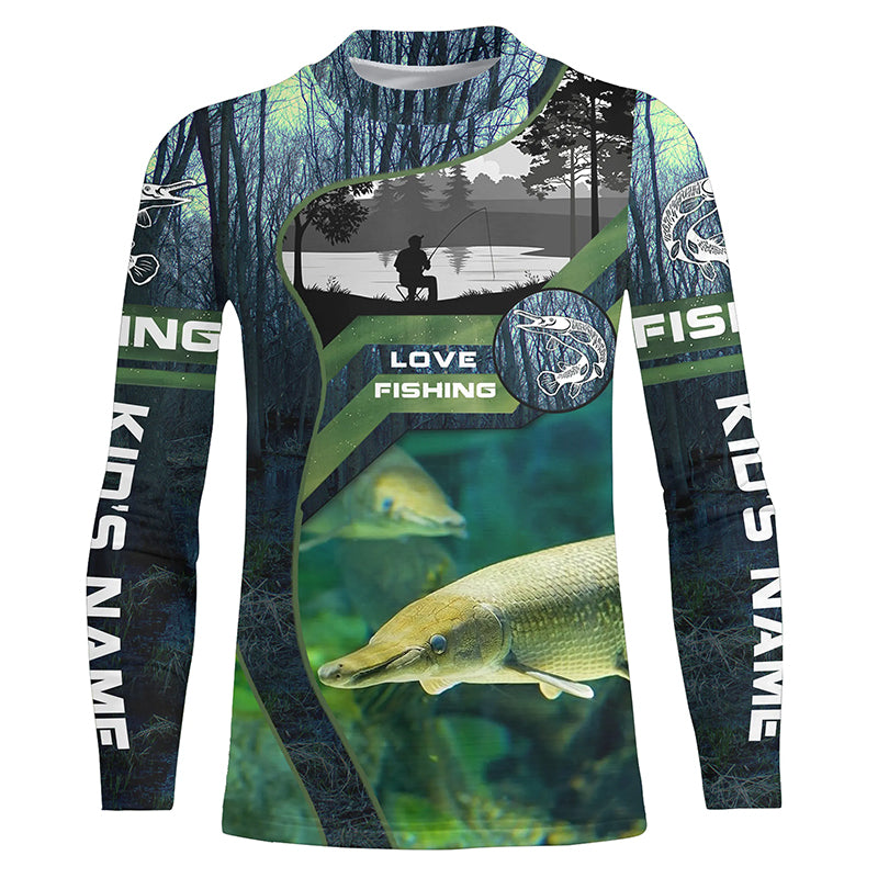 Alligator Gar Custom Long Sleeve Uv Fishing Shirts, Gar Hunter Fishing Gifts IPHW3938