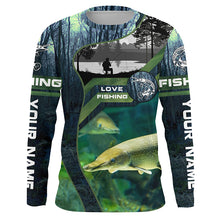 Load image into Gallery viewer, Alligator Gar Custom Long Sleeve Uv Fishing Shirts, Gar Hunter Fishing Gifts IPHW3938