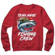 Load image into Gallery viewer, Custom Christmas Chinook Salmon Fishing Team Shirt, Salmon Fishing Crew Sweatshirt Fishing Gifts IPHW5661