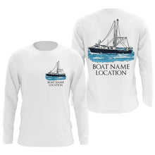 Load image into Gallery viewer, Custom Fishing Boat Name Long Sleeve Fishing Shirts, Personalized Fisher Boats Shirt IPHW5096