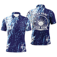 Load image into Gallery viewer, Personalized Bowling Shirts For Men, Bowling Balls And Pins Bowling Team Shirts | Blue IPHW4506