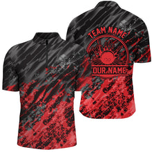 Load image into Gallery viewer, Personalized Bowling Shirts For Men, Bowling Balls And Pins Bowling Team Shirts | Red IPHW4509