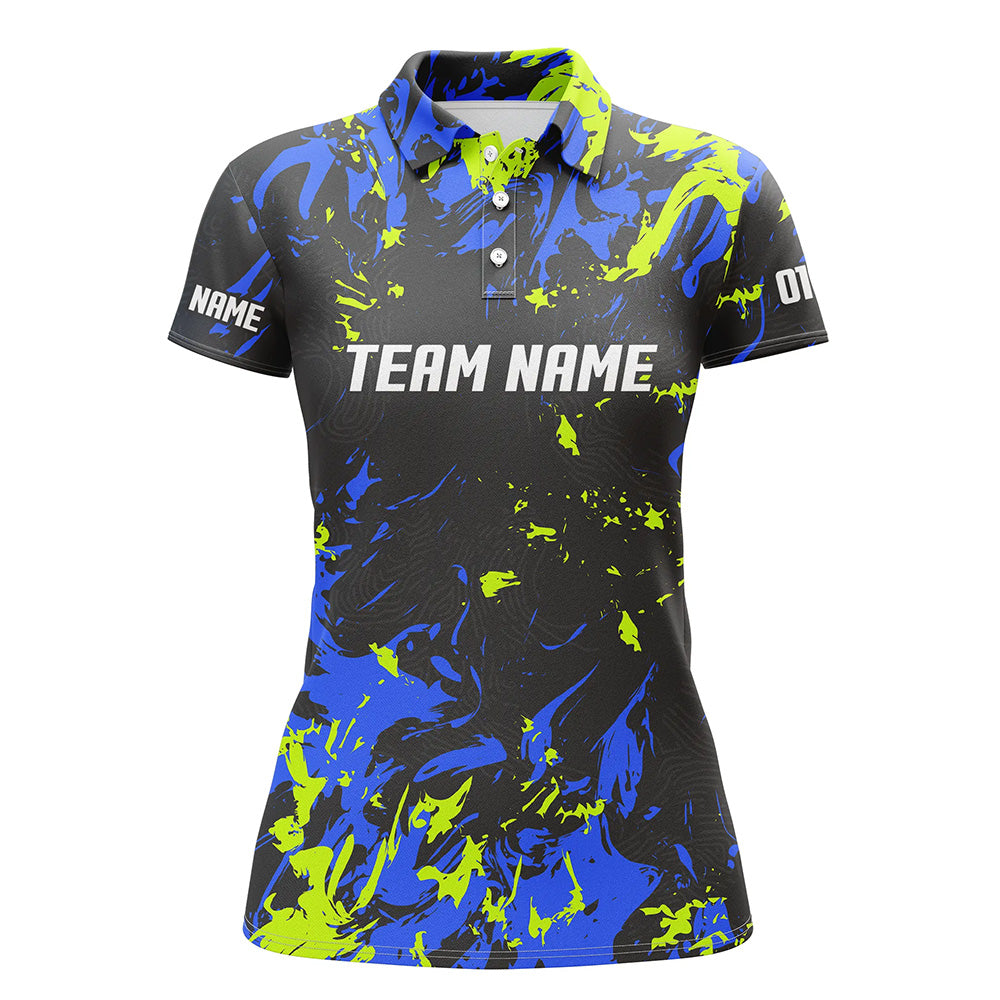 Personalized Bowling Team Jerseys, Bowling Shirts For Women With Customized Name | Green IPHW4510