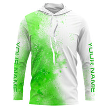 Load image into Gallery viewer, green water splash Custom Long sleeve performance Fishing Shirts, fishing camo tournament Shirt IPHW3590