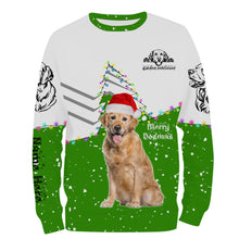 Load image into Gallery viewer, Cute funny Golden Retriever Christmas 3D All over Sweatshirt, Long sleeve, Zip up, Hoodie shirt styles to choose for Dog lovers - IPH2159